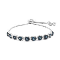Bracciale in argento con Topazio Blu Londra