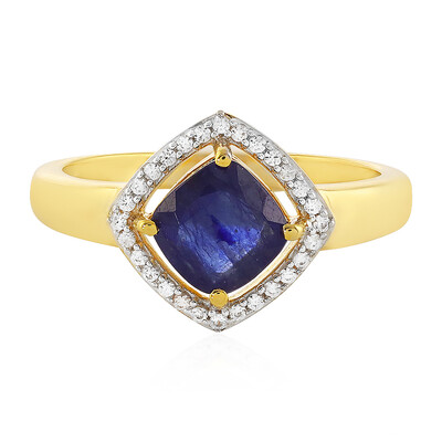Anello in argento con Zaffiro Blu del Madagascar