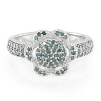 Anello in argento con Diamante Fancy
