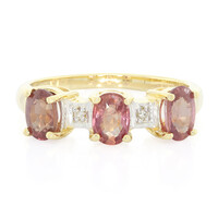Anello in oro con Zaffiro Padparadscha (non riscaldato) (AMAYANI)