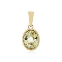Ciondolo in oro con Kunzite Canarino