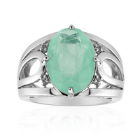 Anello in argento con Quarzo verde pastello
