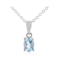 Collana in argento con Topazio Blu Cielo