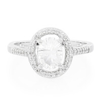 Anello in argento con Petalite