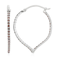 Orecchini placcati in platino con Diamante Fancy