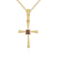 Collana in argento con Diamante Rosso I3
