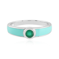 Anello in argento con Onice Verde