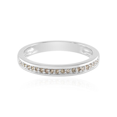 Anello in argento con Diamante Champagne I2