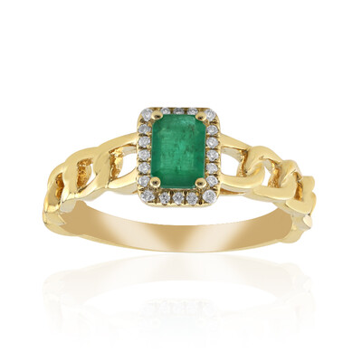 Anello in oro con Smeraldo Zambia AAA