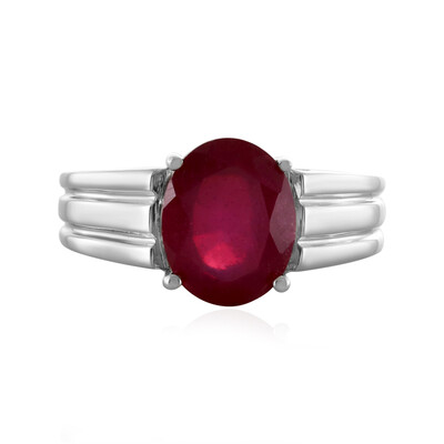 Anello in argento con Rubino del Madagascar