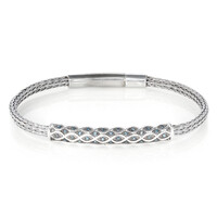 Bracciale in argento con Diamante Blu
