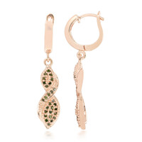 Orecchini placcati in oro con Diamante Fancy