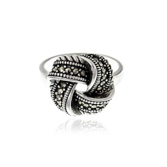 Anello in argento con Marcassite