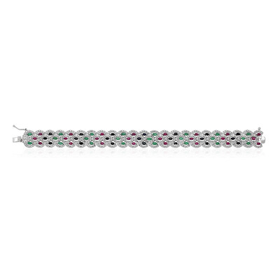 Bracciale in argento con Smeraldo Zambia