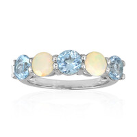 Anello in argento con Topazio Blu Cielo