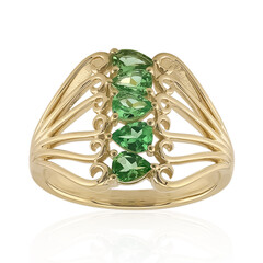 Anello in oro con Tsavorite AAA del Kenia