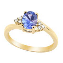 Anello in oro con Tanzanite AAA
