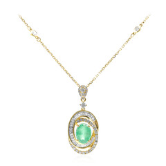 Collana in oro con Smeraldo Zambia AAA (CIRARI)