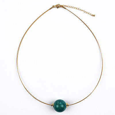 Collana in acciaio inossidabile con Amazzonite