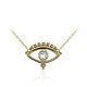 Collana in argento con Topazio Blu Cielo (M de Luca)