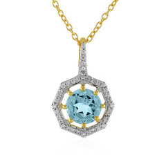 Collana in argento con Topazio Blu Cielo