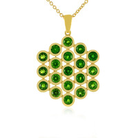 Collana in argento con Diopside Russo