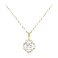 Collana in argento con Topazio Bianco