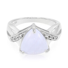 Anello in argento con Agata Blue Lace