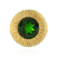 Ciondolo in argento con Diopside Russo