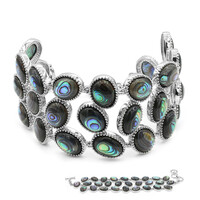Bracciale in argento con Conchiglia Abalone (Dallas Prince Designs)