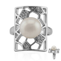 Anello in argento con Perla di Acqua Dolce (TPC)