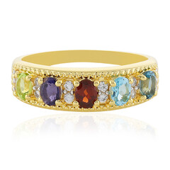 Anello in argento con Topazio Blu Svizzero