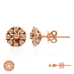 Orecchini in oro con Diamante Rose de France SI1 di Argyle