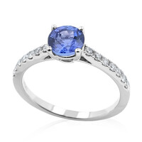 Anello in platino con Tanzanite AAA
