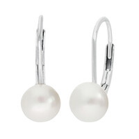 Orecchini in argento con Perla d'Acqua Dolce Bianca