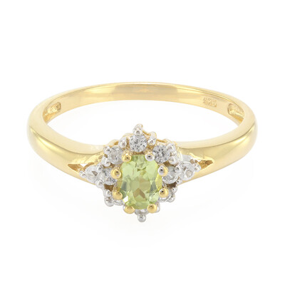 Anello placcato in oro con Tormalina Cuprian