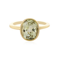 Anello in oro con Kunzite Canarino