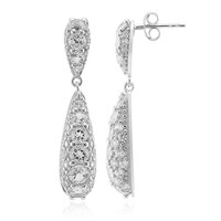 Orecchini in argento con Topazio Bianco