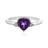 Anello in argento con Ametista Zambiana
