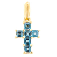 Ciondolo in argento con Topazio Blu Londra