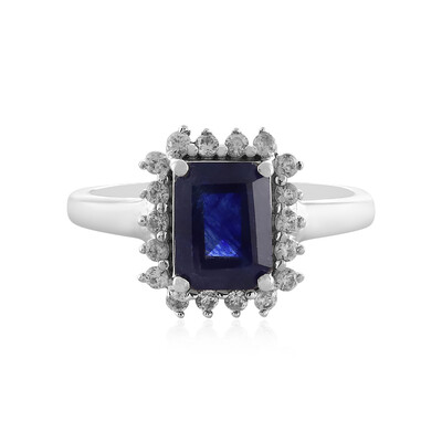 Anello in argento con Zaffiro Blu del Madagascar
