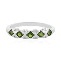 Anello in argento con Diopside Russo