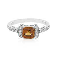 Anello in argento con Zircone Cognac