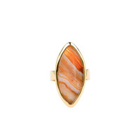 Anello in argento con Agata Lace