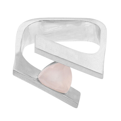 Anello in argento con Quarzo Rosa (MONOSONO COLLECTION)