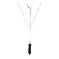 Collana in argento con Ossidiana