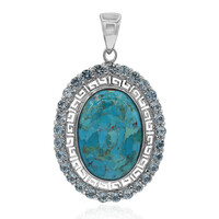 Ciondolo in argento con Turchese Kingman Mohave Blu (Art of Nature)