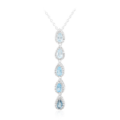 Collana in argento con Topazio Blu Cielo