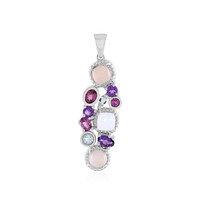 Ciondolo in argento con Calcedonio Rosa