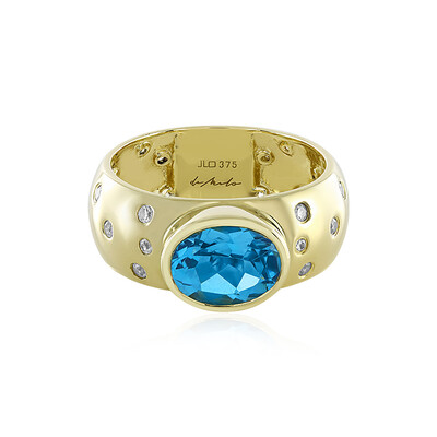 Anello in oro con Topazio Blu Svizzero (de Melo)